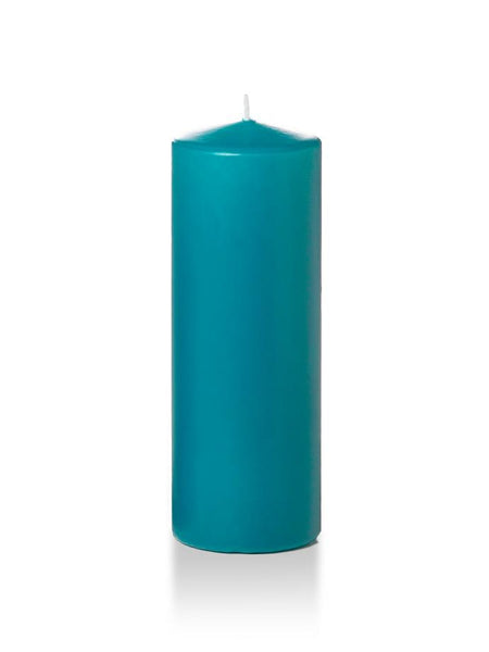 3" x 8" Pillar Candles Turquoise