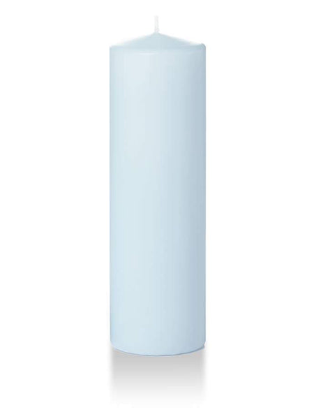 3" x 10" Wholesale Pillar Candles Ice Blue