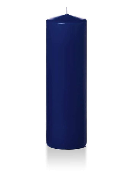3" x 10" Pillar Candles Navy Blue