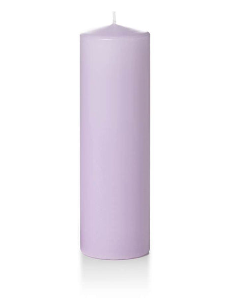 3" x 10" Wholesale Pillar Candles Lavender