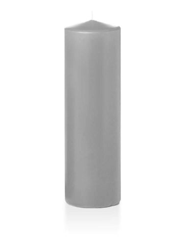 Yummi Candles - 3" x 10" Pillar Candles Light Gray