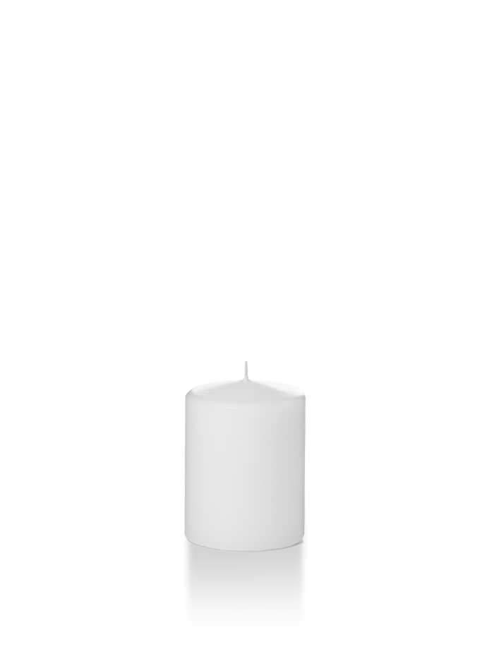 Yummi 2.25 x 3 White Slim Pillar Candles - 16 Candles - 15 Hours