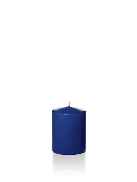 2.25" x 3" Slim Pillar Candles Navy Blue