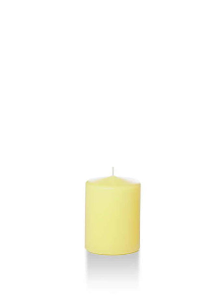 2.25" x 3" Slim Pillar Candles Buttercup Yellow