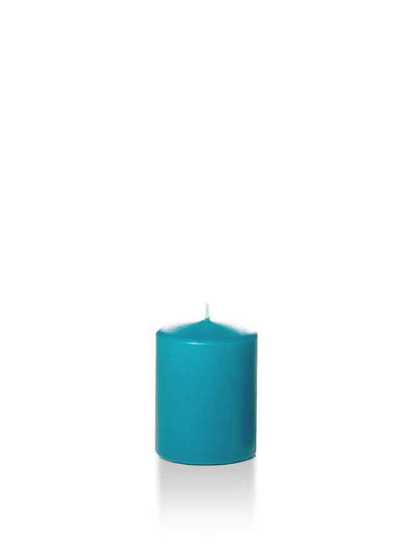 2.25" x 3" Slim Pillar Candles Turquoise