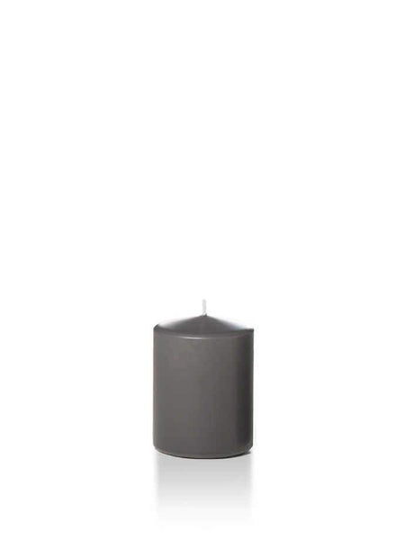 Wholesale 2.25" x 3" Slim Pillar Candles Gray