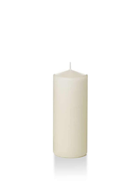 2.25" x 5" Slim Pillar Candles Ivory