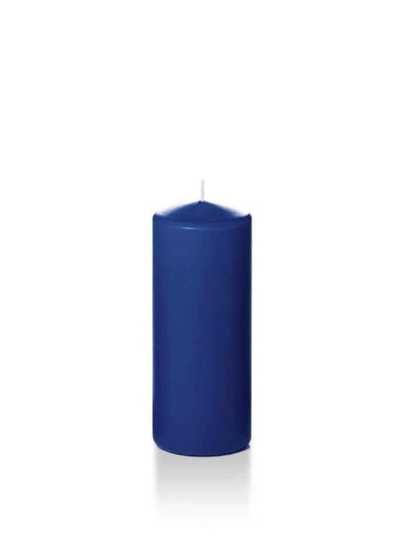 2.25" x 5" Slim Pillar Candles Navy Blue