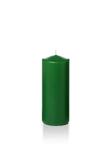 2.25" x 5" Slim Pillar Candles Hunter Green