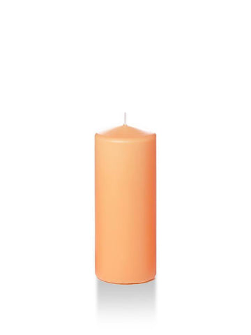 Yummi Candles - 2.25" x 5" Slim Pillar Candles Peach