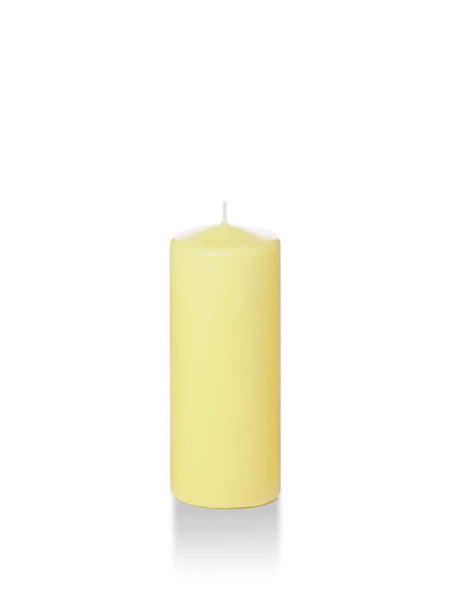 Wholesale 2.25" x 5" Slim Pillar Candles Buttercup Yellow