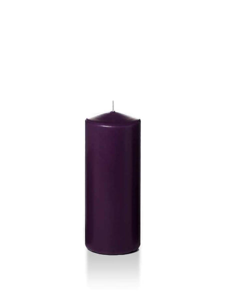 2.25" x 5" Slim Pillar Candles Dark Purple