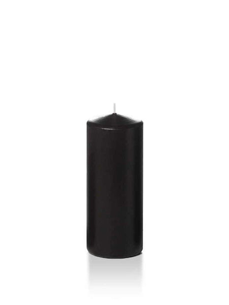 2.25" x 5" Slim Pillar Candles Black