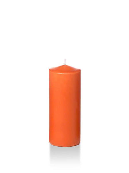 2.25" x 5" Slim Pillar Candles Bright Orange