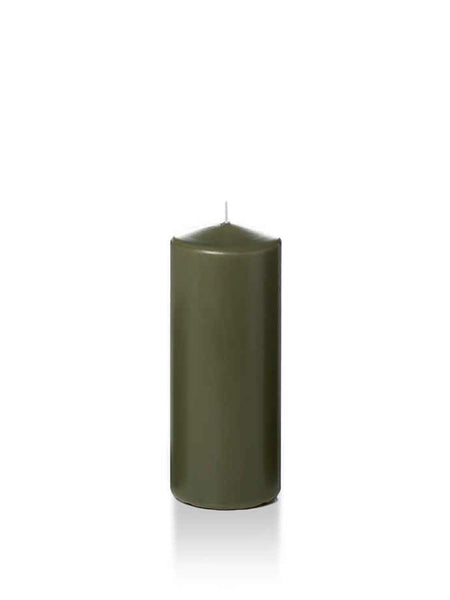 2.25" x 5" Slim Pillar Candles Olive