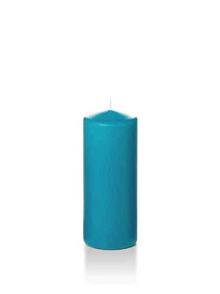 2.25" x 5" Slim Pillar Candles Turquoise