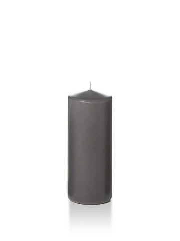 Yummi Candles - Wholesale 2.25" x 5" Slim Pillar Candles Gray