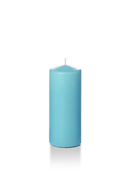 2.25" x 5" Slim Pillar Candles Caribbean Blue