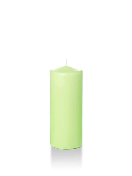 Wholesale 2.25" x 5" Slim Pillar Candles Mint