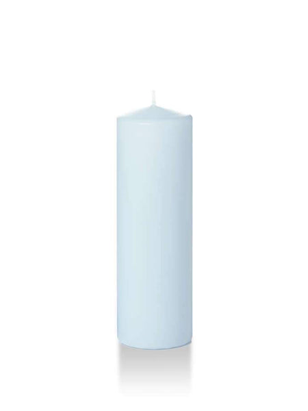 2.25" x 7" Slim Pillar Candles Ice Blue
