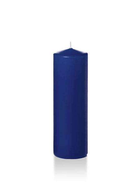 Wholesale 2.25" x 7" Slim Pillar Candles Navy Blue