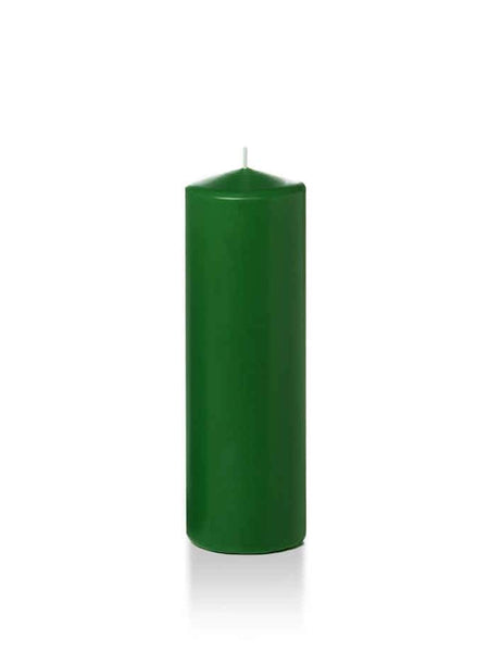 2.25" x 7" Slim Pillar Candles Hunter Green