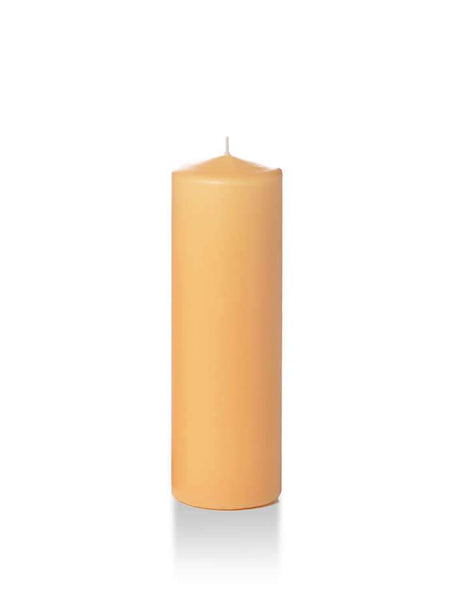 2.25" x 7" Slim Pillar Candles Caramel