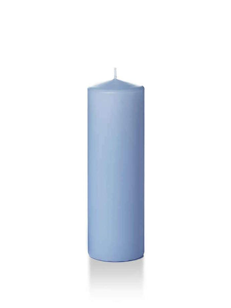 2.25" x 7" Slim Pillar Candles Periwinkle Blue