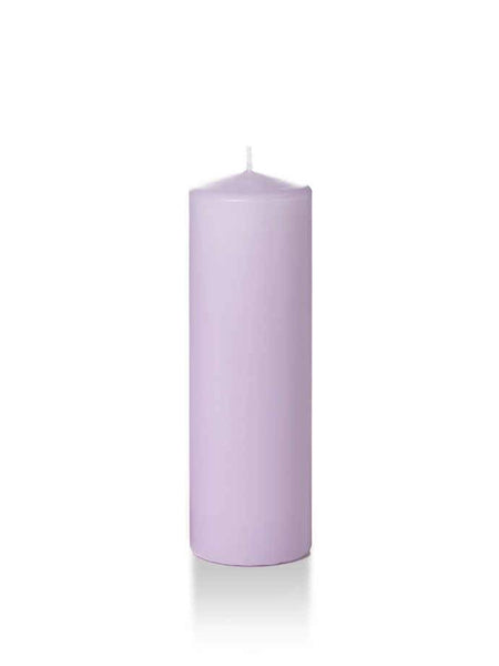 Wholesale 2.25" x 7" Slim Pillar Candles Lavender