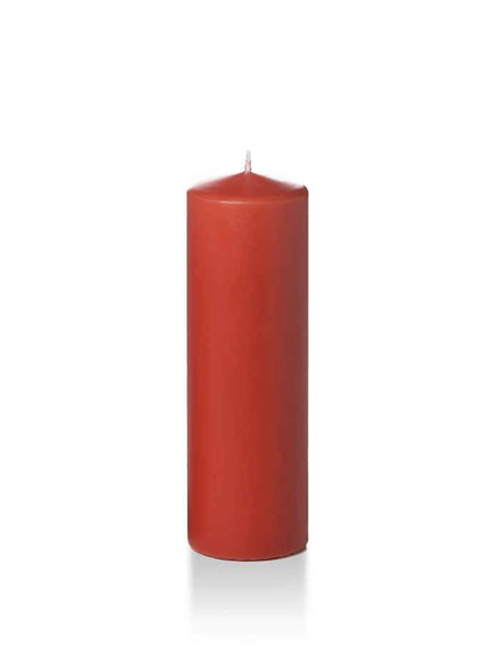 2.25" x 7" Slim Pillar Candles Brick