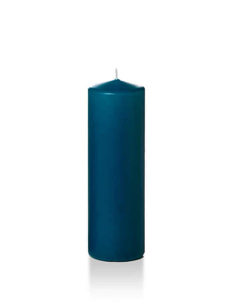 Wholesale 2.25" x 7" Slim Pillar Candles Sapphire