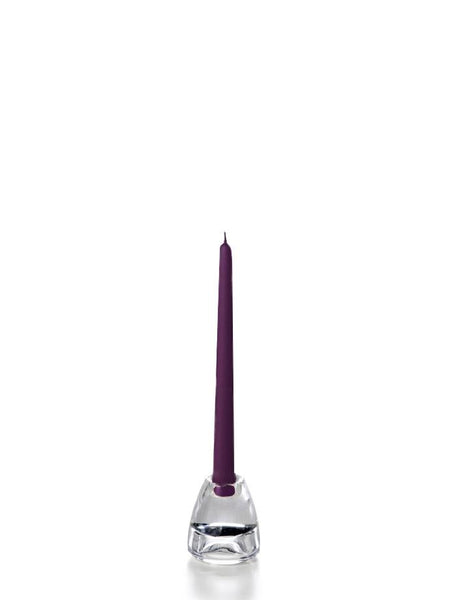 10" Handcrafted Taper Candles Dark Purple