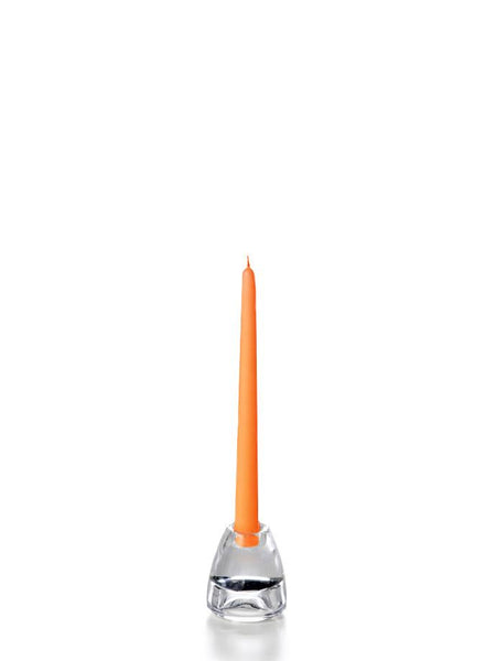 10" Handcrafted Taper Candles Bright Orange