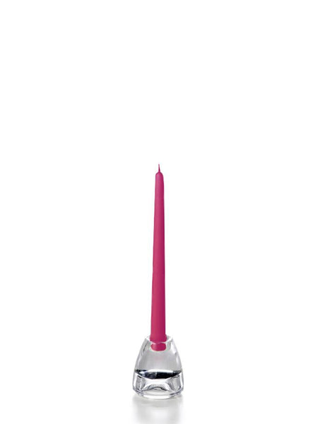 10" Handcrafted Taper Candles Hot Pink