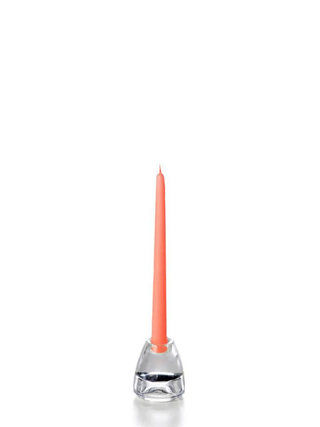 10" Handcrafted Taper Candles Coral