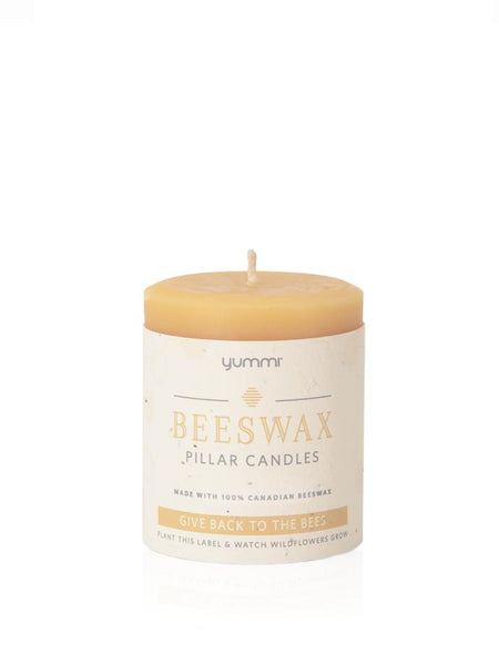 3''x 3.5'' Beeswax Pillar Candle