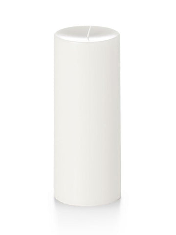 BULK 4 PCS - Luminessence Fresh-Linen Scented White Pillar Candles  WHOLESALE
