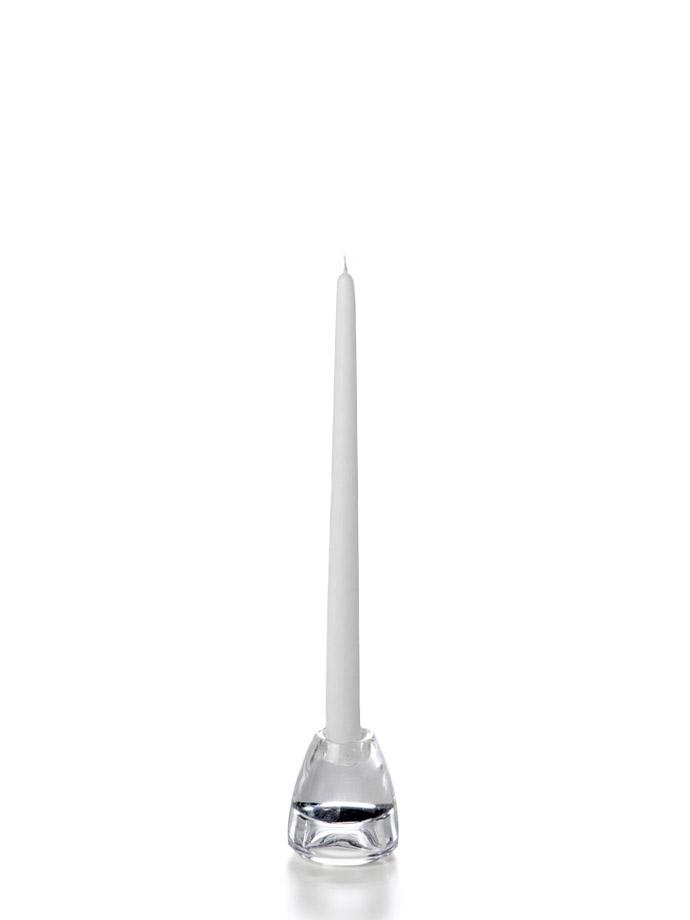 12" Handcrafted Taper Candles - Set of 12, ivory