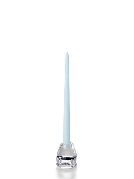 12" Wholesale Taper Candles - Case of 72 Ice Blue