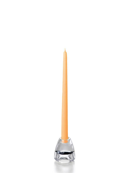 12" Wholesale Taper Candles - Case of 72 Peach