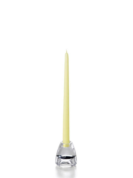 12" Handcrafted Taper Candles Buttercup Yellow