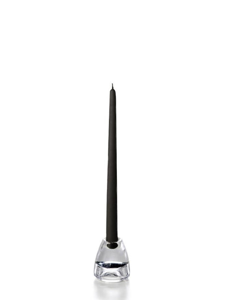 12" Wholesale Taper Candles - Case of 72 Black