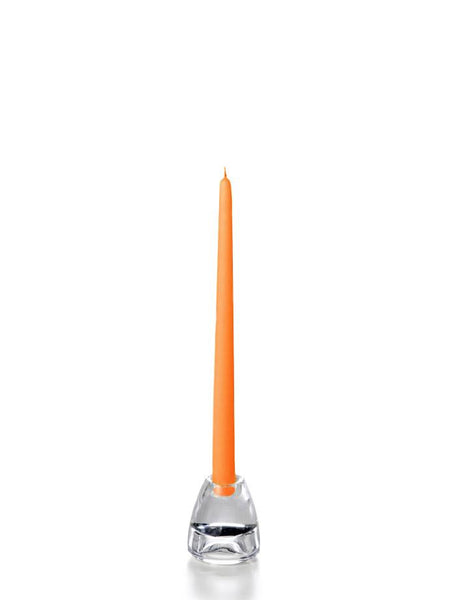 12" Wholesale Taper Candles - Case of 144 Bright Orange