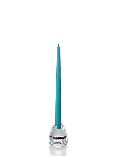 12" Wholesale Taper Candles - Case of 72 Turquoise