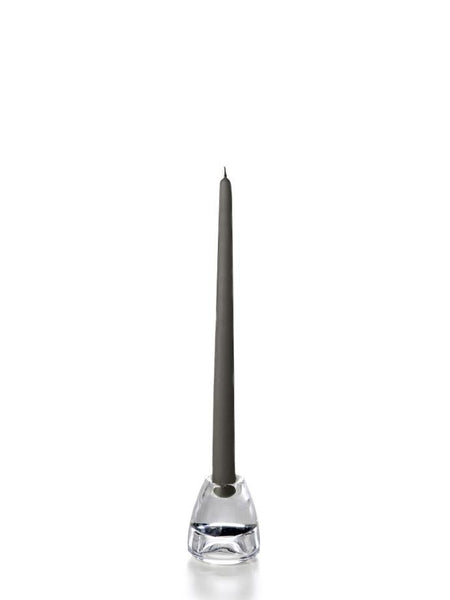 12" Handcrafted Taper Candles Gray