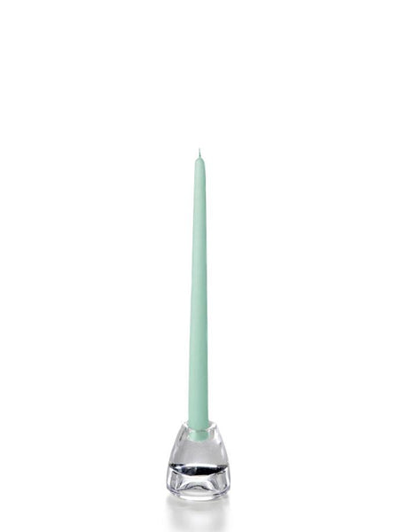 12" Wholesale Taper Candles - Case of 72 Tiffany Blue