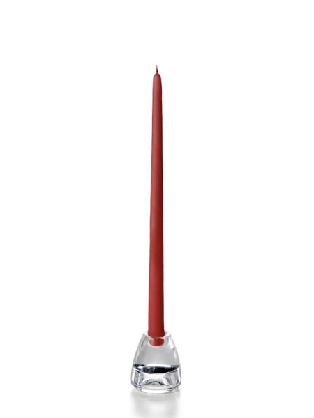 15" Handcrafted Taper Candles Burgundy