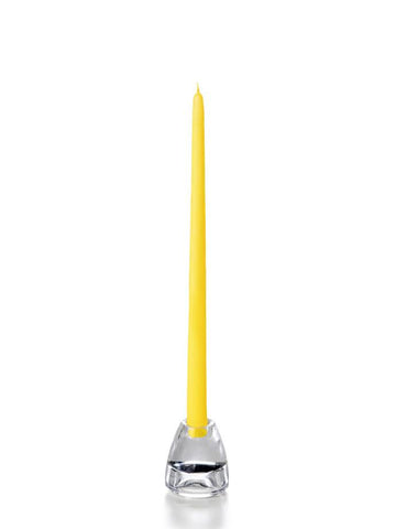 Yummi Candles - 15" Wholesale Taper Candles - Case of 144 Bright Yellow