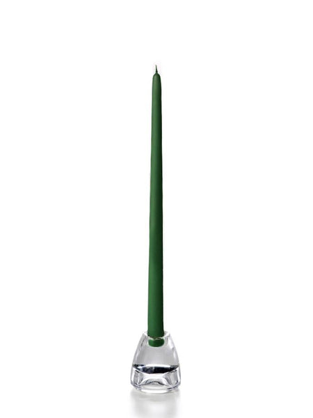 15" Wholesale Taper Candles - Case of 72 Hunter Green