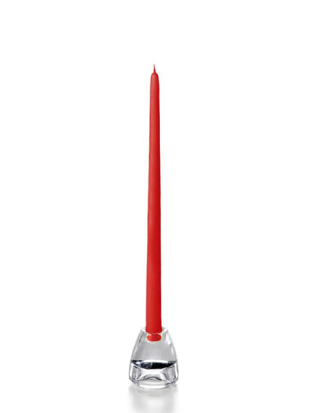 15" Handcrafted Taper Candles Ruby Red